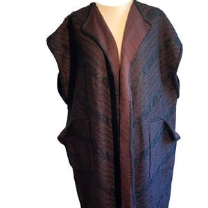 0331 Vintage Boho Micheline Boucher Mohair Multi Stitch Sleeveless Sweat…